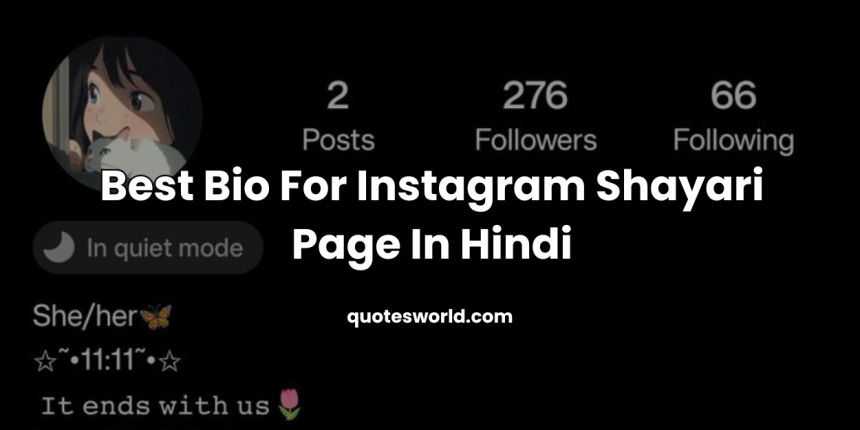 Best Bio For Instagram Shayari Page In Hindi