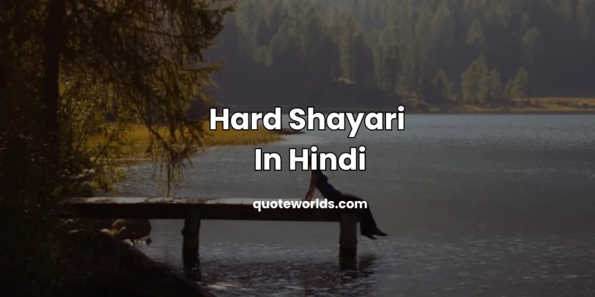 Hard Shayari In Hindi | हार्ट टचिंग शायरी