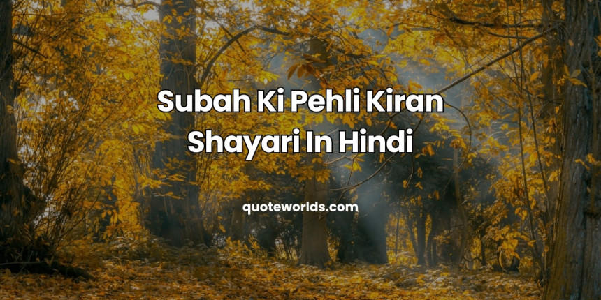 Subah Ki Pehli Kiran Shayari In Hindi | सुबह की पहली किरण - सुप्रभात शायरी